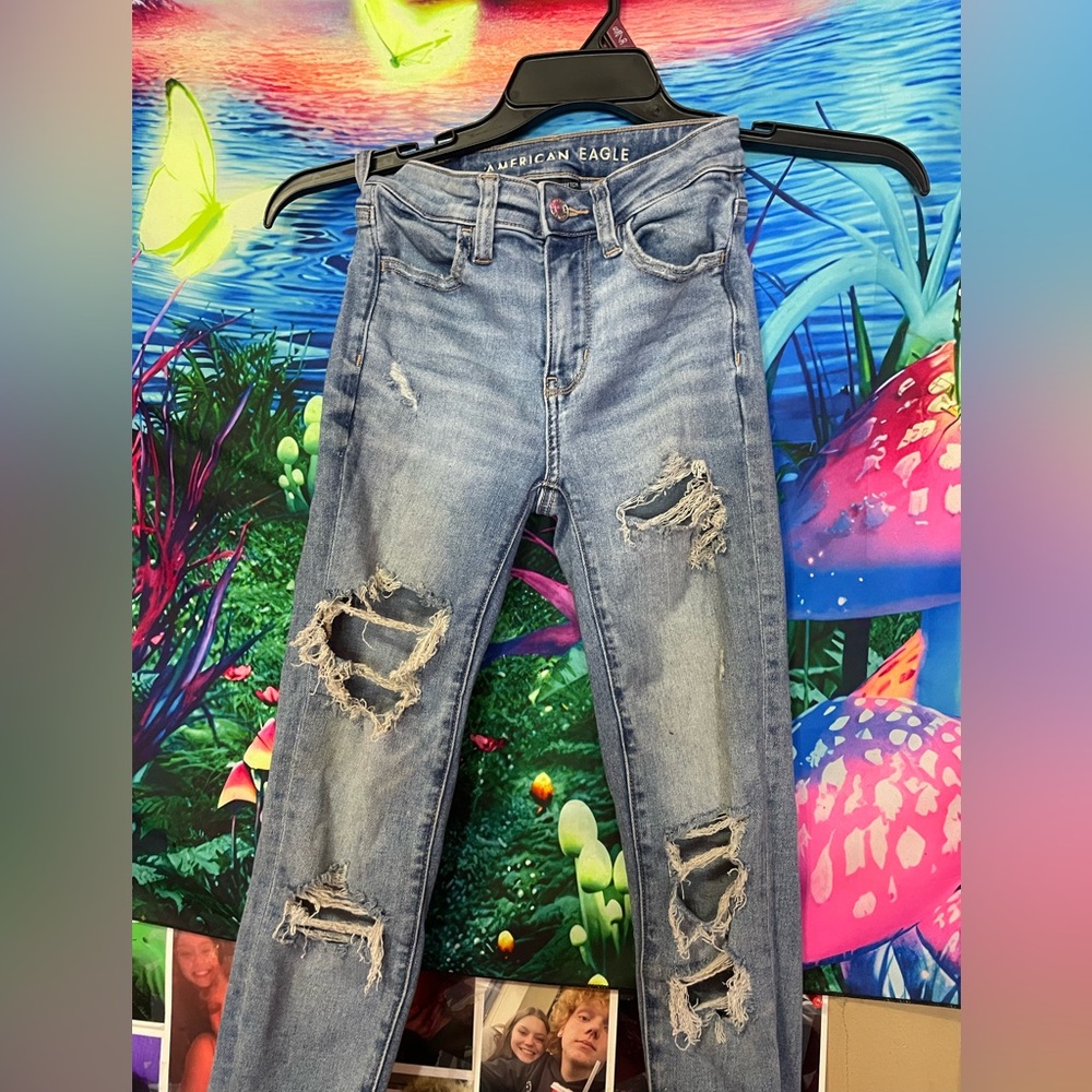 American Eagle Distressed Skinny Jeans Next Level Stretch